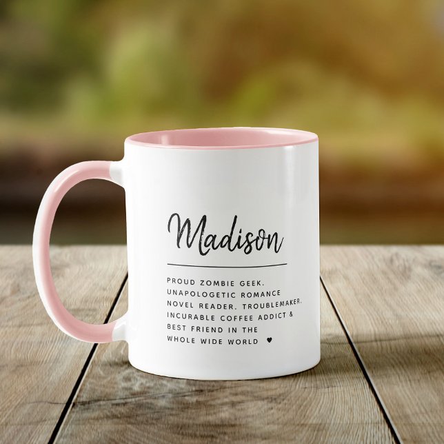 Caneca Definição de Nome Personalizado de Script Moderno  (Criador carregado)