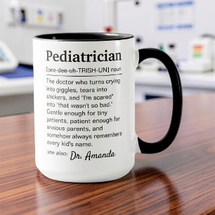 Caneca Definição de Pediatra Apreciação Personalizada