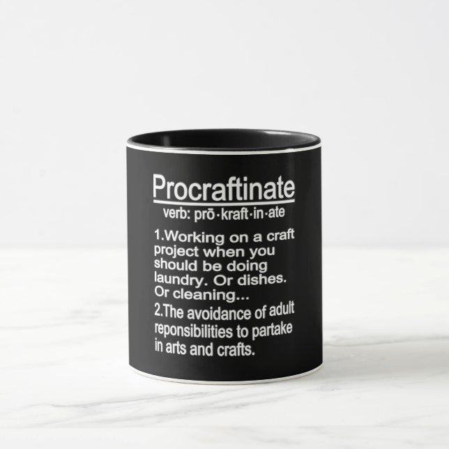 Caneca Definição De Procraftinato (Centro)
