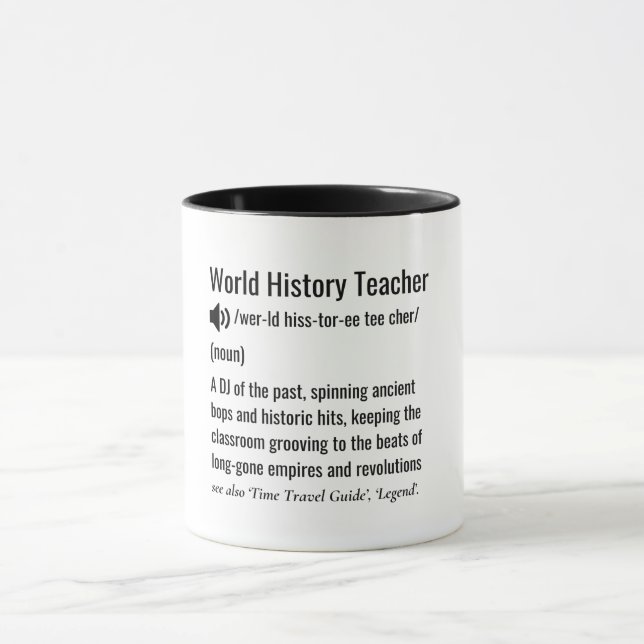 Caneca Definição de Professor de História Mundial (Centro)