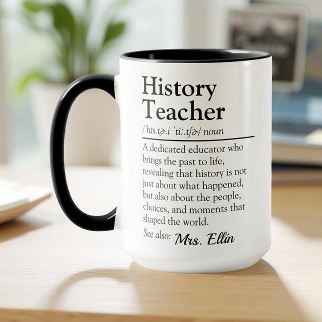 Caneca Definição de Professores de História - Apreciação  (Criador carregado)