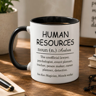 Caneca Definição de Recursos Humanos Engraçado RH