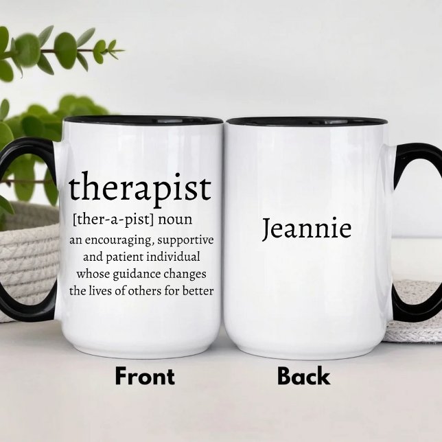 Caneca Definição de Terapeuta Personalizado (Criador carregado)