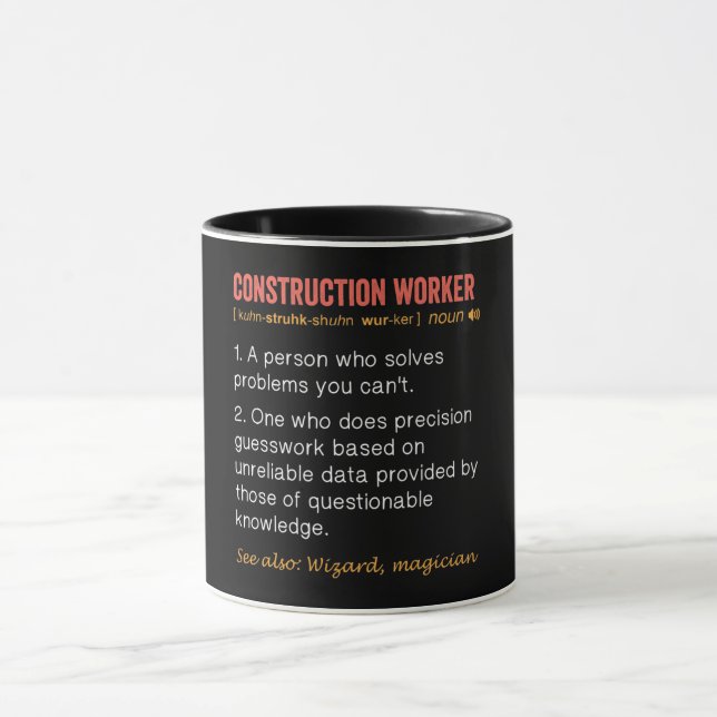 Caneca Definição de Trabalhador de Construção Funny (Centro)