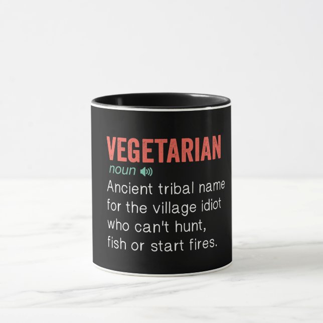 Caneca Definição de Vegetariana Funny (Centro)
