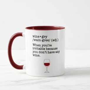 Caneca Definição De Vinho Engraçado Com Vinho