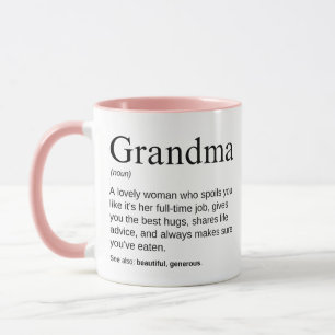 Caneca Definição de Vovó Fofa e Querida Avó