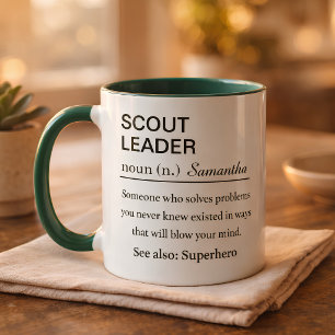Caneca Definição Divertida de Líder Escoteiro