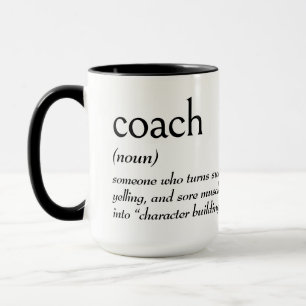 Caneca Definição do Dicionário para TREINADOR de Futebol