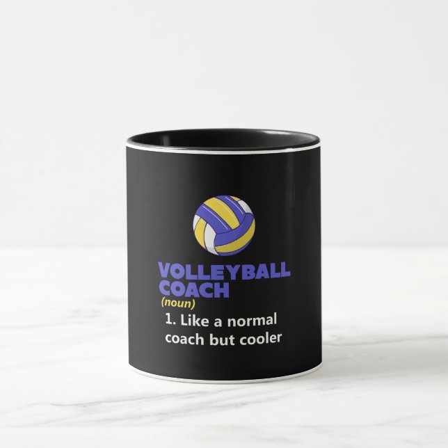 Caneca Definição do Treinador de Voleibol (Centro)