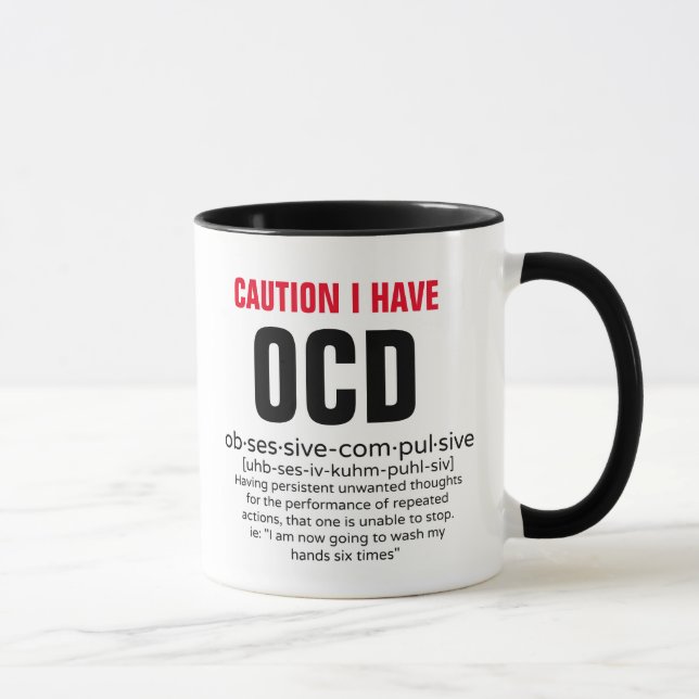 Caneca Definição Obsessiva de Personalidade Compulsiva FU (Direita)