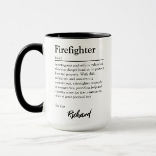 Caneca Definição Personalizada de Apreciação ao Bombeiro