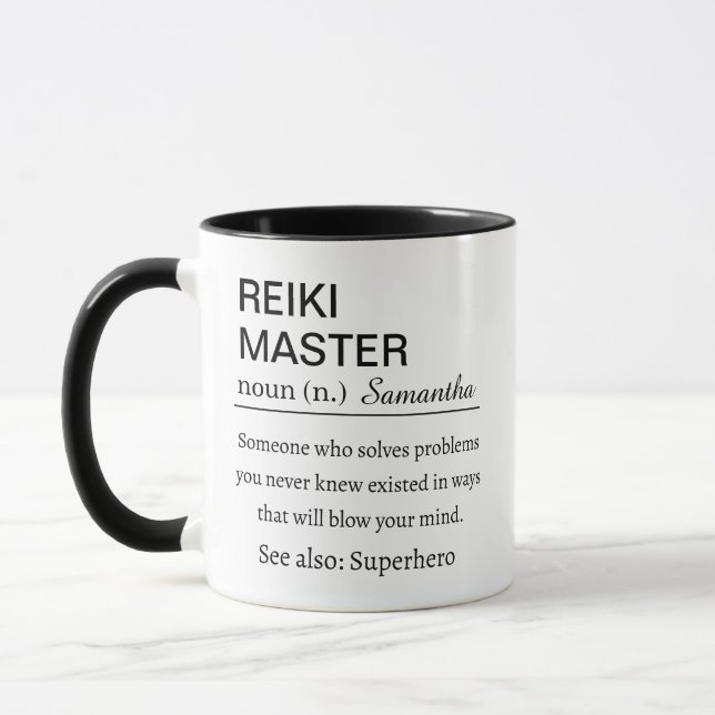 Caneca Definição Personalizada de Mestre de Reiki (Esquerda)