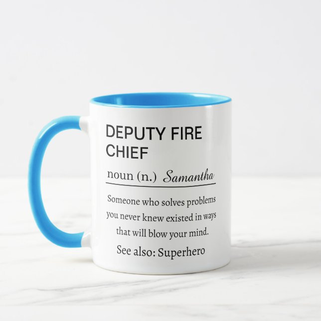 Caneca Definição Personalizada de Subchefe de Bombeiros (Esquerda)