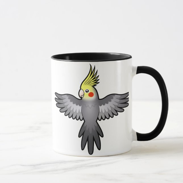 Caneca Definida uma pessoa do pássaro (cockatiel) (Direita)