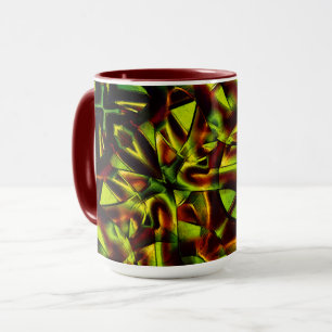 Caneca Deformed ties of burnt green ribbons