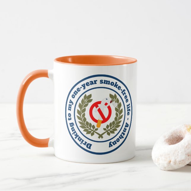 Caneca Deixar de fumar marco de recompensa (Com Donut)