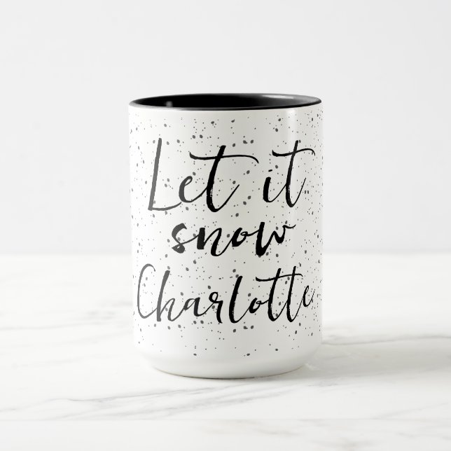 Caneca Deixar nevar + nome (Centro)