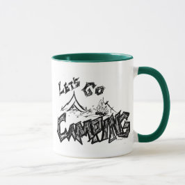 Caneca Deixe-nos ir design exterior de acampamento