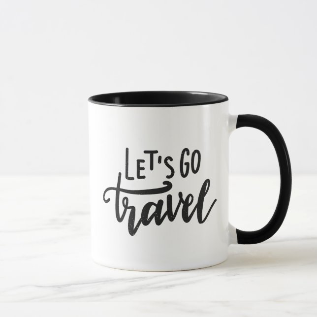 Caneca Deixe-nos ir viagem (Direita)