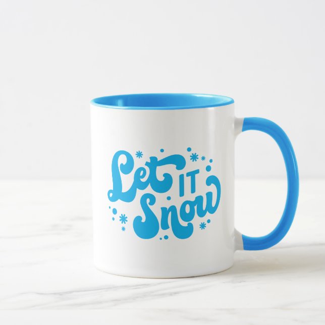Caneca Deixe-o nevar Design de inverno (Direita)