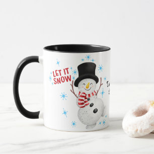 Caneca Deixe-o nevar Snowman Mug