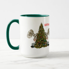 Caneca Deixe o rolo dos carretéis do Natal