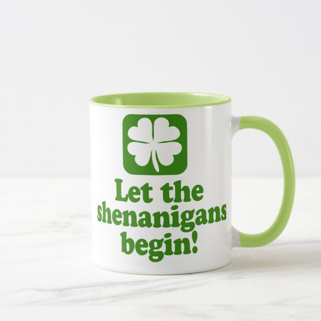 Caneca Deixe os Shenanigans começar (Direita)
