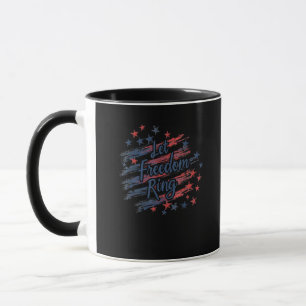 Caneca Deixem o anel da liberdade Patriótico 4 de julho,