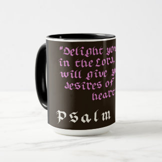 Caneca Delecte-se no Senhor Cartão Postal Cristão