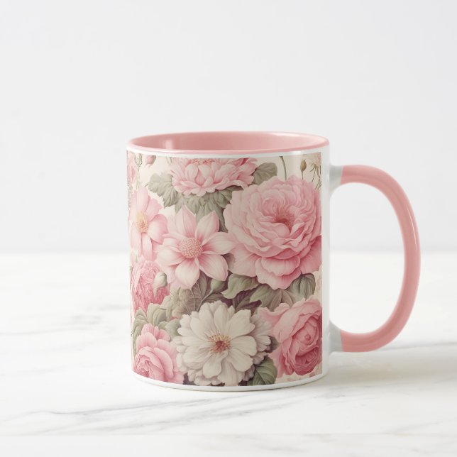 Caneca Delicar Rosas Rosa-d'Água e Brilhos de Maçã (Direita)