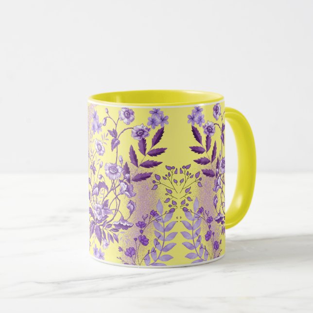 Caneca Delícia Roxa com Traço Amarelo (Frente Esquerda)