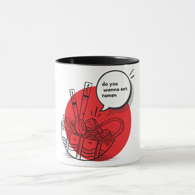 Caneca Delicioso Ramen Kawaii - Comida Japonesa Divertida (Centro)