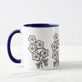 Caneca Delphimium Larkspur Flores Que Desenham Mug De Jar