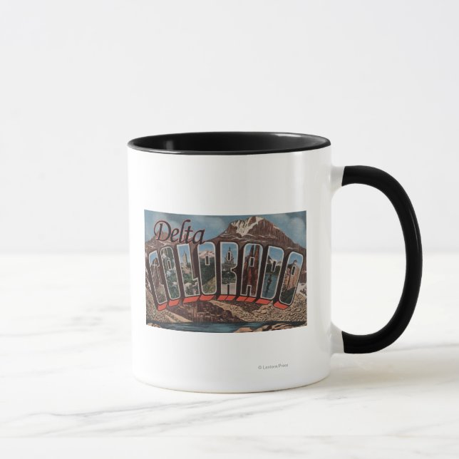 Caneca Delta, ColoradoLarge - Letra ScenesDelta, CO (Direita)