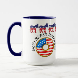 Caneca Democrata América Deus abençoe