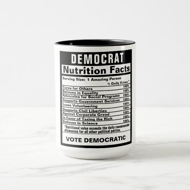 Caneca Democrata Engraçado Gift Mug (Centro)