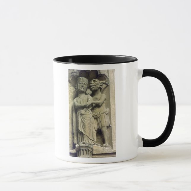 Caneca Demónio que tenta uma mulher, figura exterior (Direita)