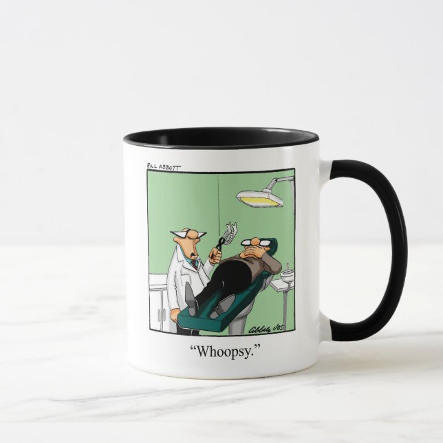Caneca Dental Engraçado/Humor Dentista (Direita)