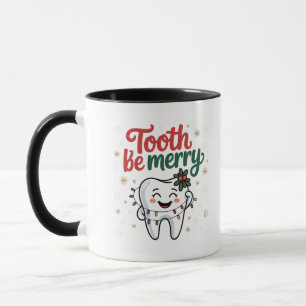 Caneca Dente Seja Alegre Natal Divertido Dentista Odontol