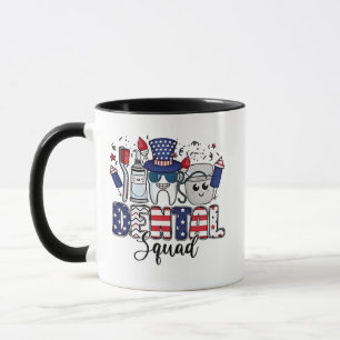 Caneca Dentista Dentista Cuta da Esquadra Dental Higienis