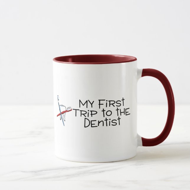 Caneca Dentista minha primeira viagem ao dentista (Direita)
