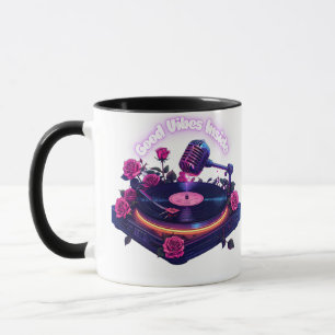 Caneca Dentro de boas vibrações - Mug de café energético 