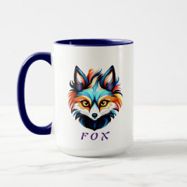 Caneca Der Bunte Fuchs - Kopf Portrait