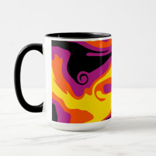 Caneca Derramar - Laranja, Preto, Rosa e Amarelo