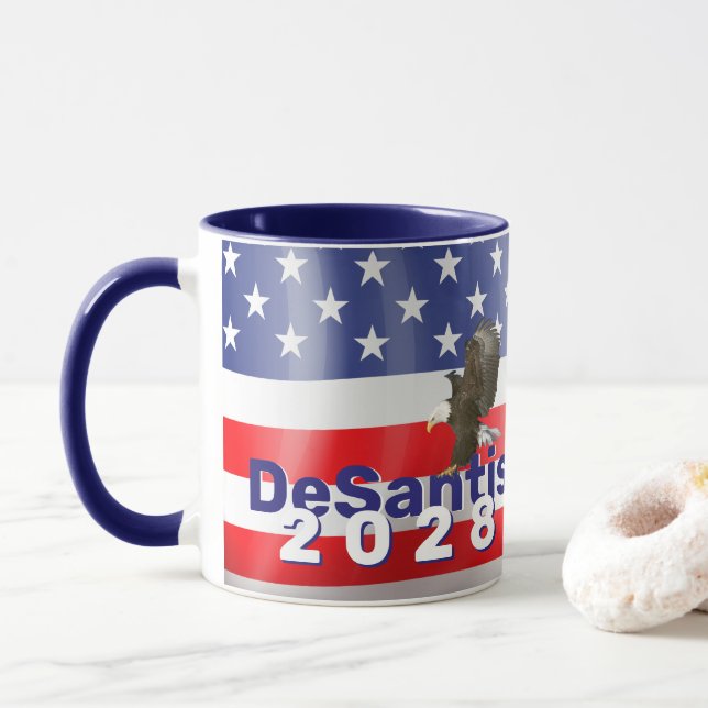Caneca DeSantis 2028 com Bald Eagle (Com Donut)