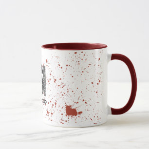 Caneca desautorizada de CSI do Spatter do sangue