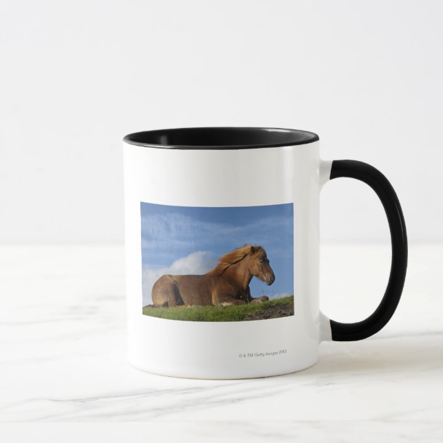 Caneca Descanso islandês e céu do cavalo (Direita)