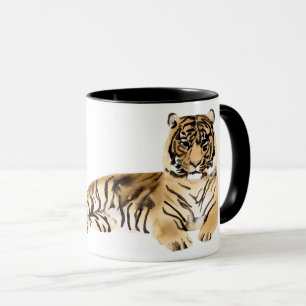 Caneca Descarte de Tigre de Aquarela