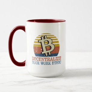 Caneca Descentralize a ética do seu trabalho Investimen